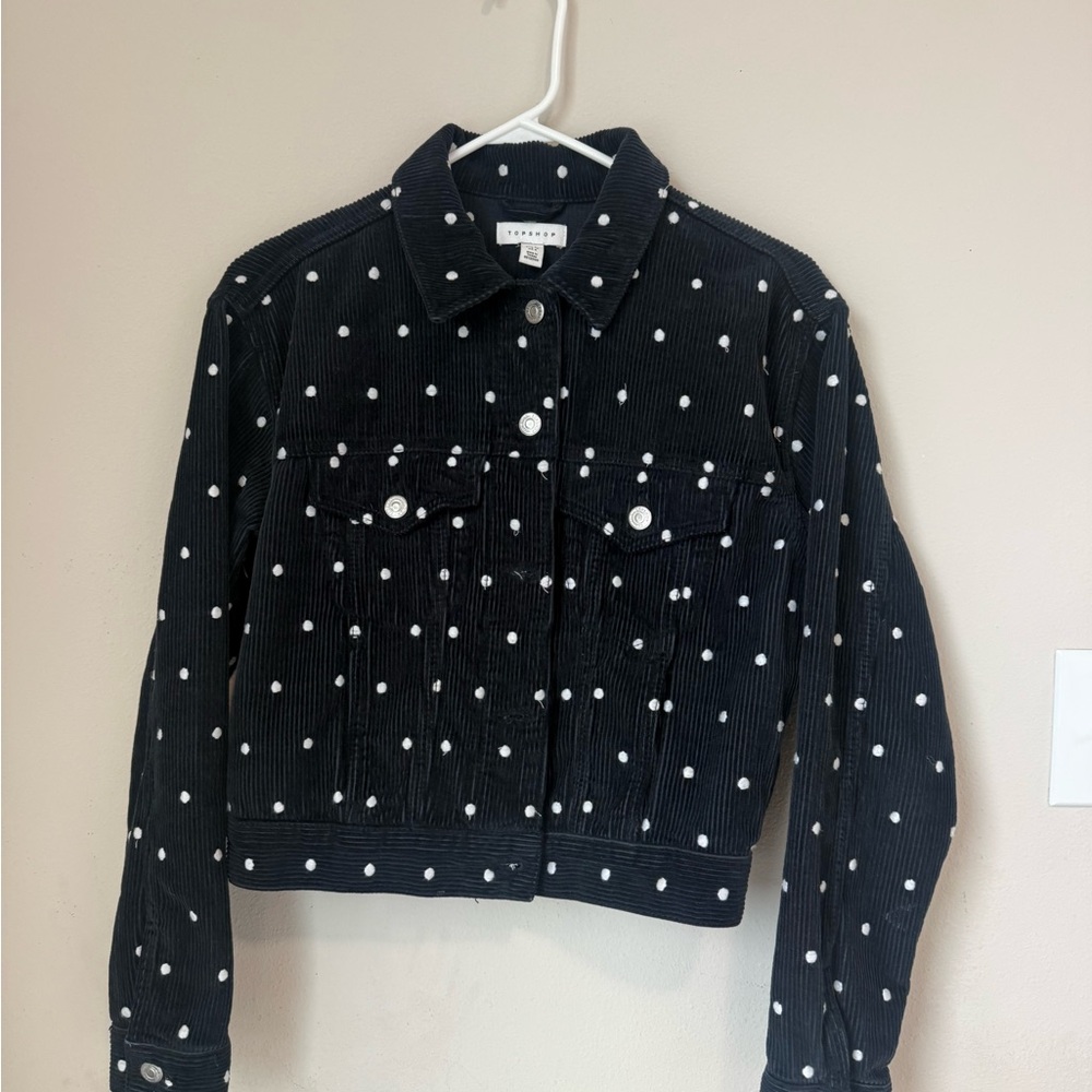 Topshop Black Polka Dot Jacket